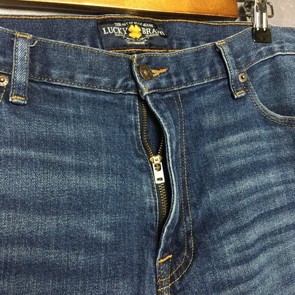 Lucky Brand Mens 361 Vintage Straight Blue Jeans size 38x32 Stretch Denim - Picture 7 of 12